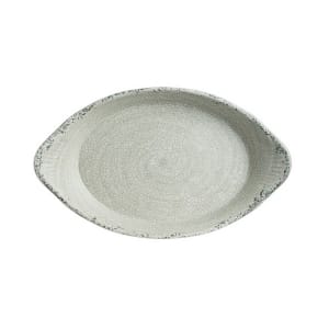 706-7194TM079 27 oz Oval Melamine Eared Dish, Stone