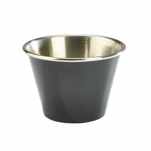 706-GWRAMST2BK 2 1/2 oz Genware London Ramekin - Stainless Steel, Black