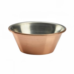 706-GWRAMST115C 1 1/2 oz Genware London Ramekin - Stainless Steel, Copper