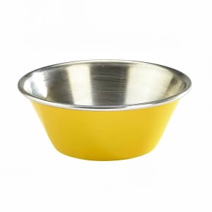 706-GWRAMST115Y 1 1/2 oz Genware London Ramekin - Stainless Steel, Yellow