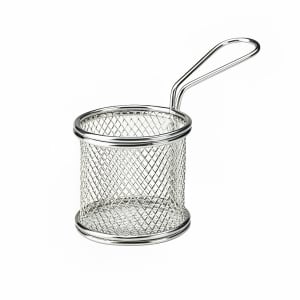 706-GWSVBR09 3 5/8" Round Serving Fry Basket - Stainless Steel