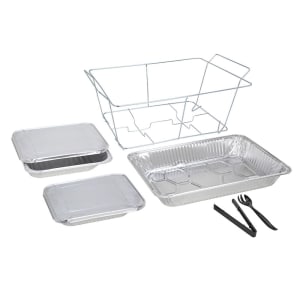 637-70168 Catering Set w/ (18) Half Size Food Pans, Aluminum