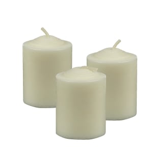 637-40106 Votive Candle w/ 15 hr Burn Time - 1 7/8"H, Wax, Crème