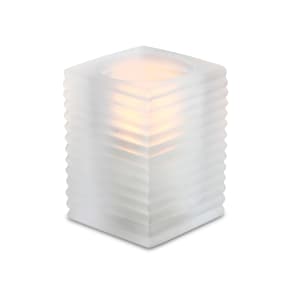 637-80144 Kelly Candle Lamp - 2 7/8"L x 2 7/8"W x 4"H, Glass, Frost
