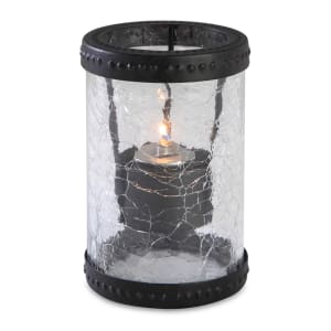 637-80300 Vogue Candle Lamp - 3 1/8"D x 5"H, Glass, Clear/Bronze