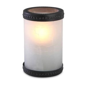 637-80310 Madison Twister Candle Lamp - 3 1/8"D x 5"H, Glass, Frost/Bronze