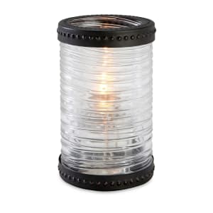 637-80306 Madison Twister Candle Lamp - 3 1/8"D x 5"H, Glass, Clear/Bronze