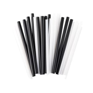 229-700131 10" Wrapped Straws - Paper, White