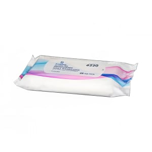 809-6220 48 ct Flushable Soft Pack Wipes w/ Aloe & Lanolin - 8" x 12", Alcohol Free
