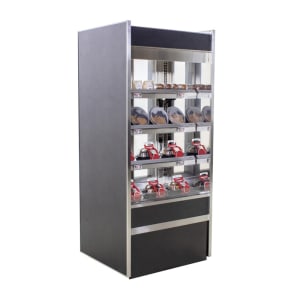 529-B3632HBLK 36.5" Oasis® Self Service Hot Food Display - Open Front, 208-240v/1ph, Black
