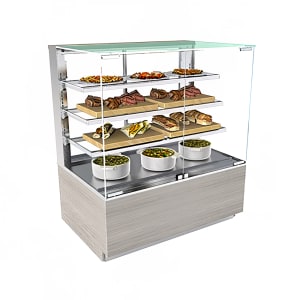 529-NR4855HSV 47 3/4" Full Service Freestanding Heated Display Case - (4) Levels, 208-240v/1ph