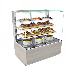 529-NR3655HSV 35 3/4" Full Service Freestanding Heated Display Case - (4) Levels, 208-240v/1ph