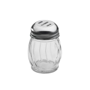 166-3307 Spice Shaker w/ 6 oz Capacity & Top, Glass/Stainless