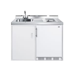 162-C48 47 1/4" Combo Kitchen w/ 2 Burners, Refrigerator, Freezer & Manual Defrost, 5.1 cu ft