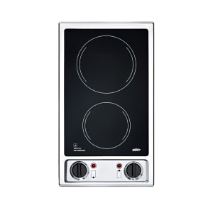 162-CR2B120 11 1/4" 2 Burner Electric Stove - Black Ceramic Glass, 115v