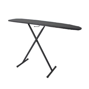 607-IBTBCDSF21 Full Size Ironing Board w/ Charcoal Cotton Cover - 53"L x 14"W x 36"H, Black Steel Legs