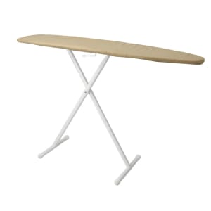 607-IBTACDSF11 Full Size Ironing Board w/ Light Khaki Cotton Cover - 53"L x 14"W x 36"H, White Steel Legs