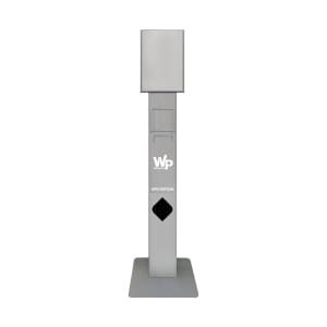 721-38002 Wipe Dispensing Stand w/ Waste Bin - 22" x 5 9/10", Gray