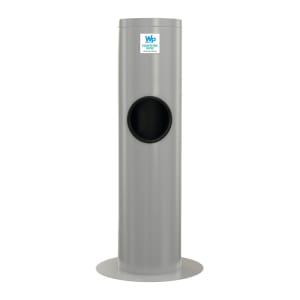 721-38027 Wipe Dispensing Stand w/ Waste Bin - 13 1/2" x 35", Silver