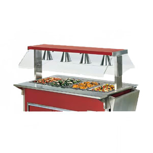 Advance Tabco NSGC-15-72 Cafeteria Style Food Shield - 15x72x18", Stainless Top Shelf