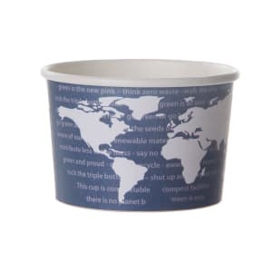 188-EPBSC4WA 4 oz World Art™ Food Container - Paper, Blue
