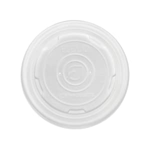 188-EPECOLIDSPS World Art™ EcoLid® Flat Lid - PLA, White