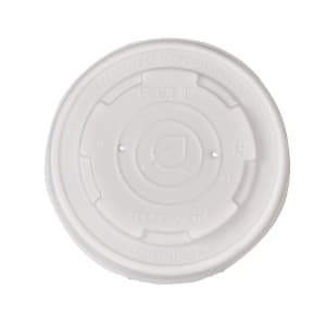 188-EPECOLIDSPS4 World Art™ EcoLid® Flat Lid - PLA, White