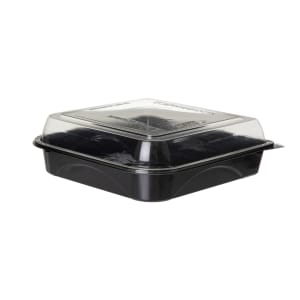 188-EPPTOR9 42 oz BlueStripe™  Take-Out Container - PET, Black