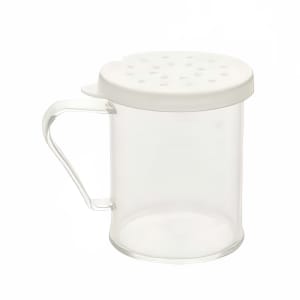 438-PLRDH003 10 oz Dredge w/ Handle & (3) Assorted Size Lids, Polycarbonate