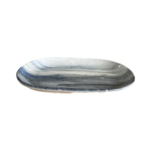 106-5316367 6" x 9 3/16" Oval Vega Platter - Fine China, Black