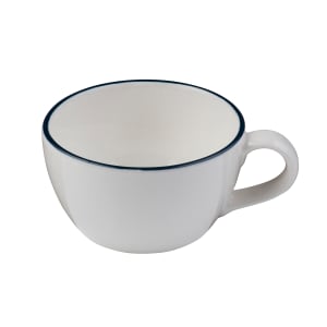 106-5321446 9 oz Modest Cup - Fine China, White/Navy
