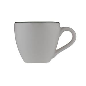 106-5321584 2 oz Modest Espresso Cup - Fine China, White/Green