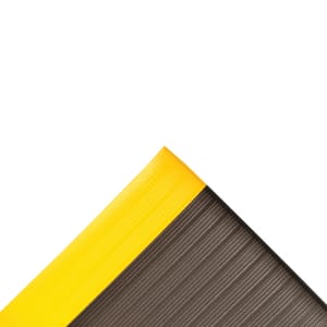 195-410R0524BY Airug® Anti-Fatigue Floor Mat - 2' x 30', 5/8" Thick, Black/Yellow