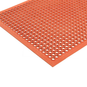 195-562S0035RD Sanitop® Grease-Resistant Floor Mat - 3' x 5', 1/2" Thick, Red