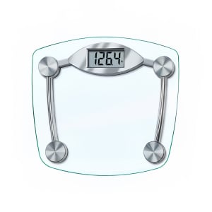 383-75194192 Glass Scale w/ 440 lb Capacity, Rugged Tempered Glass Platform