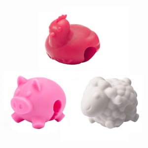 738-814467 Pot Lid Lifts - Farm Animals, Silicone