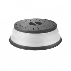 738-8131531 10 1/2" Collapsible Microwave Food Cover, Gray