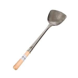 296-33942 Stainless Wok Shovel 4 X 4 1/2 in, Wood Handle, 16 in