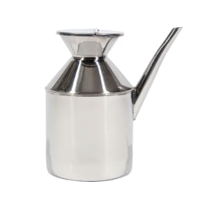 296-37596 48 oz Soy Sauce Dispenser, With Handle, Hinged Cover, Stainless