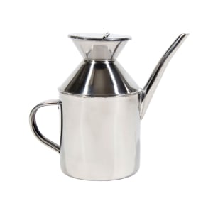 296-37598 13 oz Soy Sauce Dispenser, With Handle, Hinged Cover, Stainless