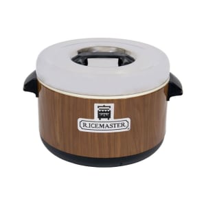 296-56912W 12 qt Sushi Rice Container, Wood Grain Exterior