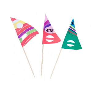 296-51809 7" Wood Sail Pick, Assorted Colors