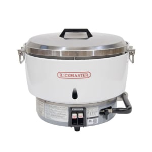 296-RM55NR 55 Cup Commercial Rice Cooker, Natural Gas, Aluminum Exterior, Natural Gas