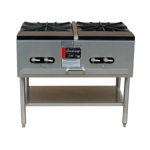 Town SR-24-G-2X-SS 2 Burner Stock Pot Range, Liquid Propane