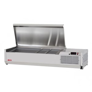 083-CTST120013N 47 1/4" E-Line Countertop Refrigerated Prep Rail - Hinged Lid