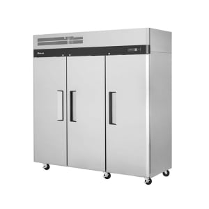 083-M3F723N 77 3/4" M3 Series Three Section Reach In Freezer, (3) Left/Right Hinge Solid Doors, 115v