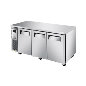 083-JURF72N 70 7/8" W Undercounter Refrigerator/Freezer Combo w/ (3) Sections & (3) Doors, 115v
