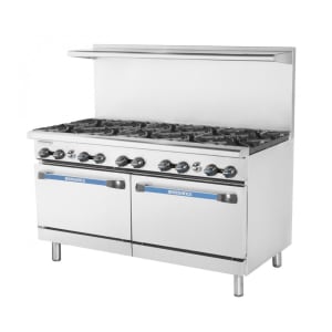 Turbo Air TAR-10 60&quot; 10 Burner Gas Range w/ (2) Standard Ovens, Liquid Propane