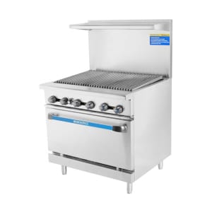 083-TAR36RB 36" Gas Range w/ Full Charbroiler & Standard Oven, Natural Gas
