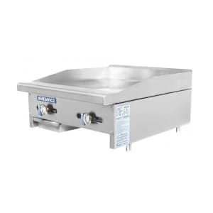 083-TAMG24NG 24" Gas Griddle w/ Manual Controls - 3/4" Steel Plate, Convertible
